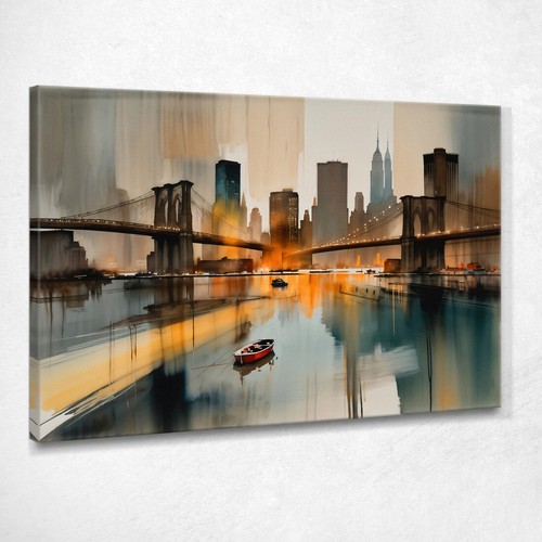Quadro moderno città astratto - città,
