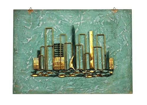 Quadro con scultura bronzo - quadro,